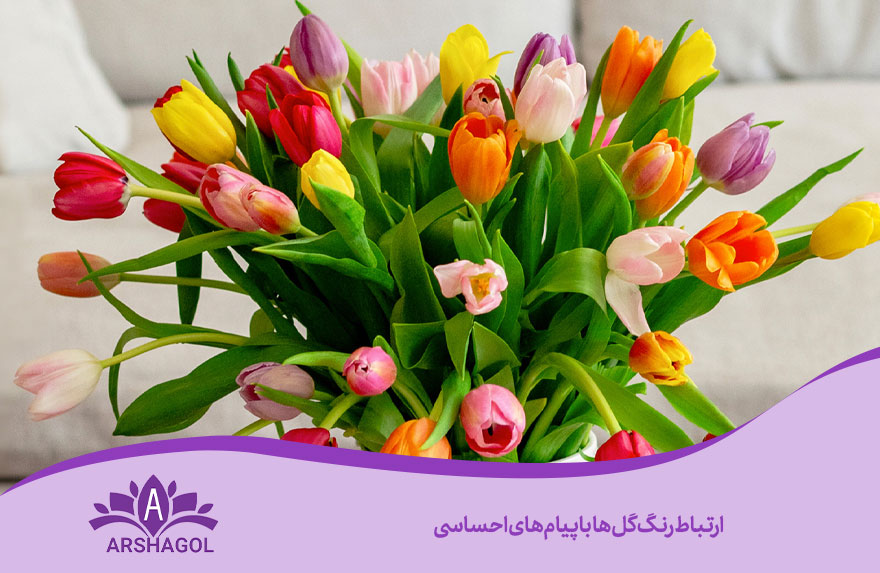 ارتباط رنگ گلها با پیامهای احساسی